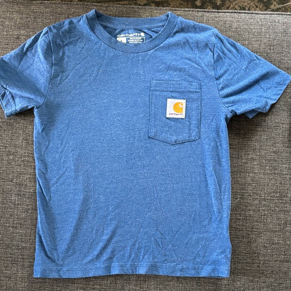 Carhartt Heather Blue Tee with Pocket